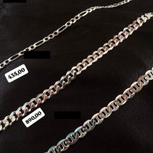Corrente Elo 3x1 70cm em Prata 925