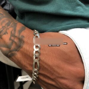 Pulseira Elo 3x1 9mm em Prata 925