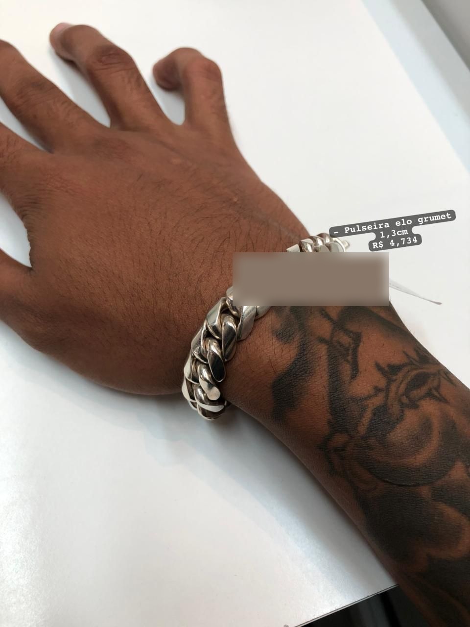 Pulseira Elo Grumet 1,3cm em Prata 925