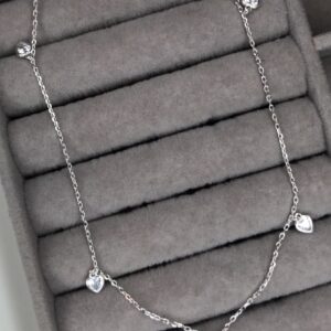 Choker Corações Pendentes – Prata 925