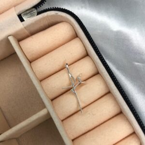 Pingente Cruz Fé Minimalista Liso – Prata 925