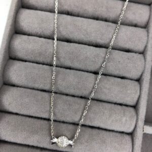 Colar de Bala Cravejada de Zircônias – Prata 925