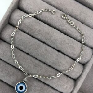 Pulseira Elos com Pingente Olho Grego – Prata 925