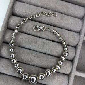 Pulseira Esferas Crescentes Polidas – Prata 925