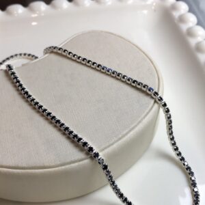 Colar Riviera Zircônias Pretas – Prata 925