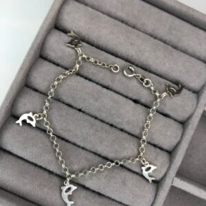 Pulseira Elo Português com Golfinhos – Prata 925