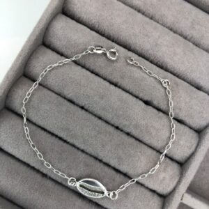 Pulseira Delicada Búzio Central – Prata 925