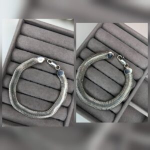 Pulseira Malha Lacraia Italiana Polida – Prata 925