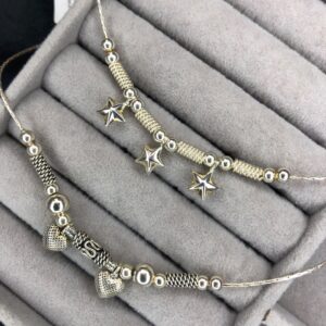 Pulseira Berloques Estilo Bali – Prata 925 (Modelos Estrelas ou Corações)