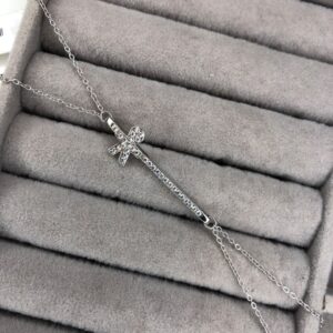 Pulseira Menino Cravejado Corrente Dupla – Prata 925