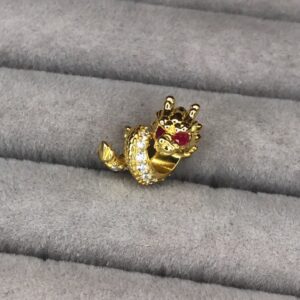 Berloque Separador Dragão Imperial Banhado a Ouro – Prata 925