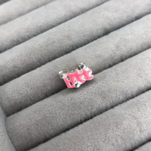 Berloque Separador "BFF" Esmaltado Rosa – Prata 925