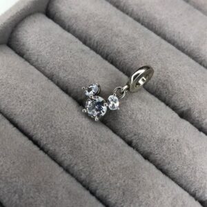 Berloque Pendente Silhueta Mickey Zircônia Cristal – Prata 925