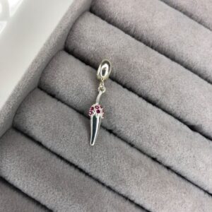 Berloque Pendente Sorvete de Casquinha Cravejado – Prata 925