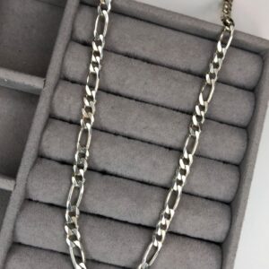 Corrente Masculina Figaro 3x1 60 cm – Prata 925