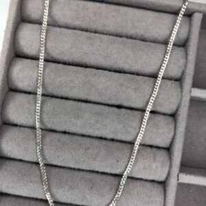 Corrente Grumet Fina 45 cm – Prata 925