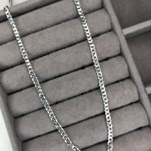 Corrente Grumet Fina 60 cm – Prata 925