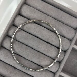 Bracelete Rígido Diamantado – Prata 925