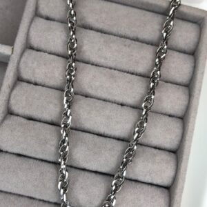 Corrente Malha Garibaldi em Aço Inox – 60cm
