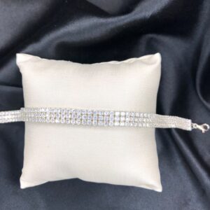Pulseira Riviera Tripla de Zircônias – Prata 925