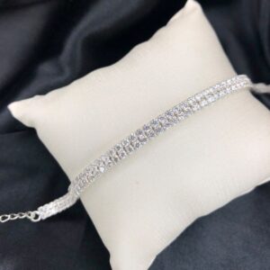 Pulseira Riviera Dupla de Zircônias – Prata 925