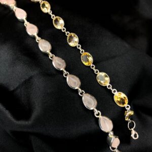 Pulseira Pedras Naturais de Lapidação Premium – Prata 925