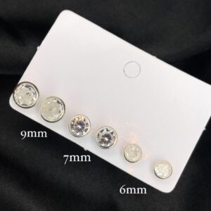 Kit Trio de Brincos Ponto de Luz – Prata 925 (9mm, 7mm e 6mm)