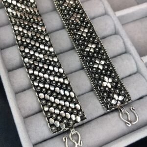 Pulseira Larga Estilo Bali – Prata 925 (Modelos Ovais ou Flores)